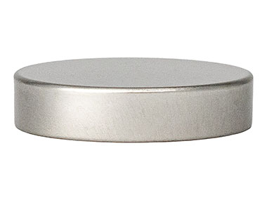45/400 Finish, Silver, Caps, Metal, Smooth, Foam Lnr