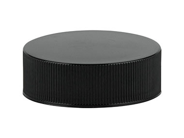 38/400 Finish, Black, Caps, Fine Ribbed, Smooth Top, PS Lnr