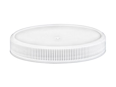 70/400 Finish, White, Caps, Fine Ribbed, Matte Top, Stacking Ring, Linerless