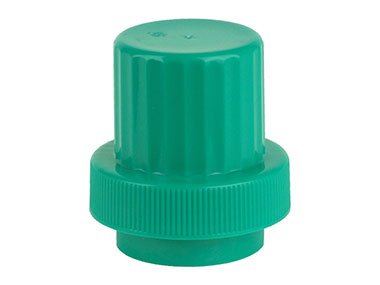 58mm Finish, Green, Caps, Ribbed, Drain Back Style, Graduated Fill Lines