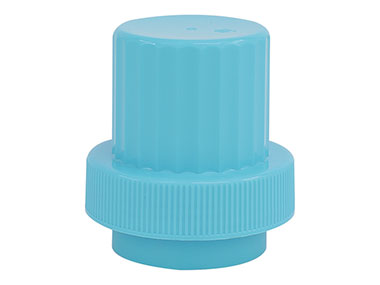 58mm Finish, Light Blue, Caps, Ribbed, Drain Back Style, Graduated Fill Lines