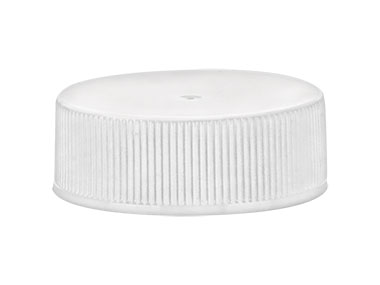 38/400 Finish, White, Caps, Fine Ribbed, Smooth Top, HS Lnr