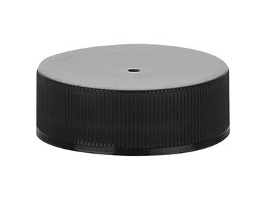 38/400 Finish, Black, Caps, Fine Ribbed, Smooth Top, Foam Lnr