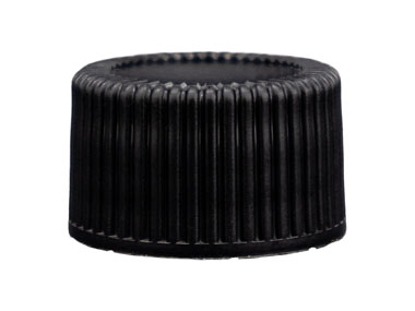 15/425 Finish, Black, Caps, Fine Ribbed, Smooth Top, Foam Lnr