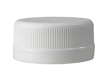 38mm Finish, White, Caps, Fine Ribbed, Matte Top, Foam Lnr