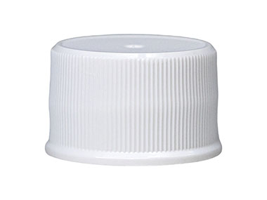 24/410 Finish, White, Caps, Fine Ribbed, Matte Top, Pulp/HS Lnr