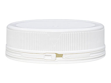 63mm TE Finish, White, Caps, Fine Ribbed, Matte Top, PS Lnr