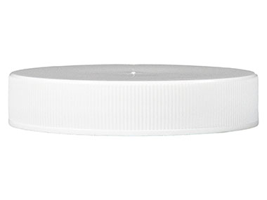 53/400 Finish, White, Caps, Fine Ribbed, Smooth Top, Pulp/HS Lnr