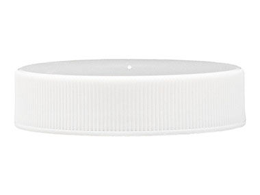 45/400 Finish, White, Caps, Fine Ribbed, Smooth Top, Pulp/HS Lnr