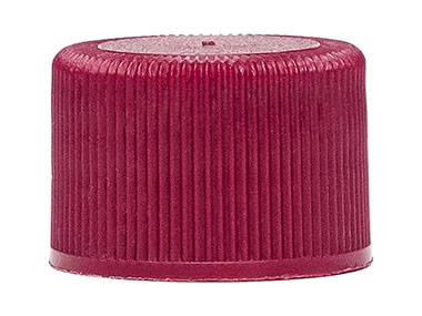 18/410 Finish, Burgundy, Caps, Fine Ribbed, Stipple Top, Foam Lnr