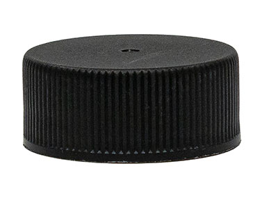 24/400 Finish, Black, Caps, Fine Ribbed, Matte Top, Dual Lnr, Foam And Hs