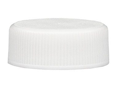 28/400 Finish, White, Caps, Fine Ribbed, Stipple Top, PS Lnr