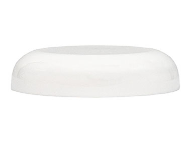 70/400 Finish, White, Caps, Smooth, Dome Style, Ps Lnr