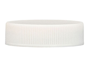 38/400 Finish, White, Caps, Fine Ribbed, Matte Top, HS Lnr
