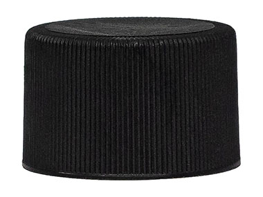 28/410 Finish, Black, Caps, Fine Ribbed, Matte Top, Foam Lnr