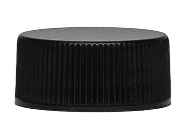 24/400 Finish, Black, Caps, Fine Ribbed, Smooth Top, PS Lnr