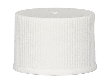 20/410 Finish, White, Caps, Fine Ribbed, Smooth Top, HS Lnr