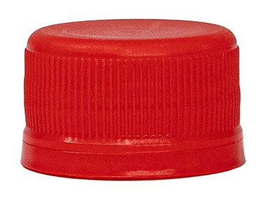 28mm TE Finish, Red, Caps, Fine Ribbed, Beverage Style, Matte Top, EVA Lnr