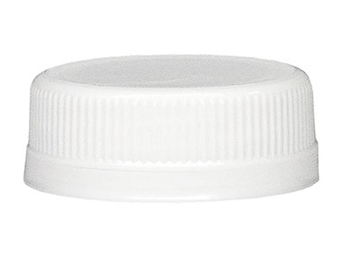 38mm TE Finish, White, Caps, Fine Ribbed, Beverage Style, Matte Top, Plug Seal