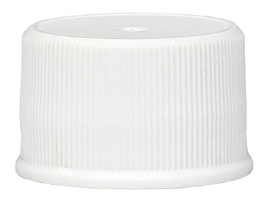 24/410 Finish, White, Caps, Fine Ribbed, Matte Top, Foam Lnr