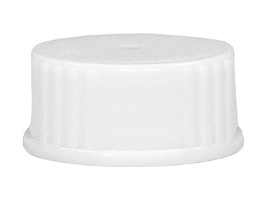 20/400 Finish, White, Caps, Ribbed, Smooth Top, Cone Lnr