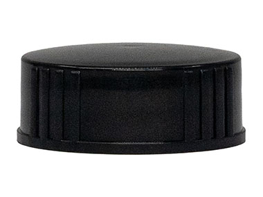 28/400 Finish, Black, Caps, Ribbed, Smooth Top, Cone Lnr