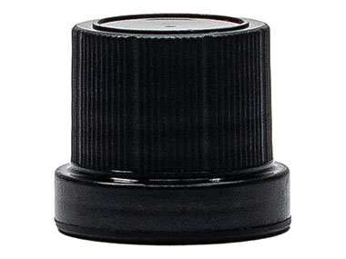 18mm Te Finish, Black/Natural, Caps, Fine Ribbed, Euro Dropper Fitment