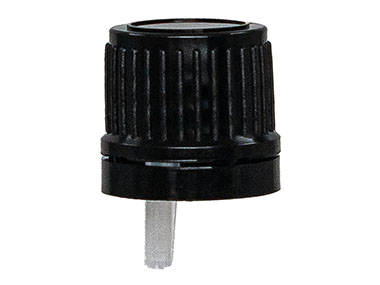 18mm Te Finish, Black/Natural, Caps, Fine Ribbed, Euro Dropper