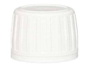 28mm Te Finish, White, Caps, Ribbed, Matte Top, Foam Lnr