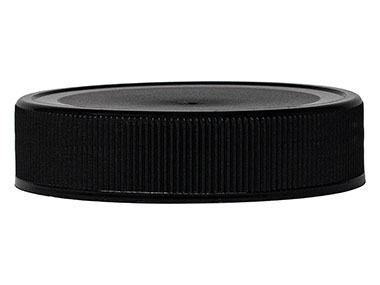 70/445 Finish, Black, Caps, Fine Ribbed, Matte Top, Stacking Ring, HS Lnr