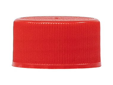 24/410 Finish, Red, Caps, Fine Ribbed, Stipple Top
