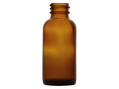 1 oz., 20/400 Finish, Amber, Bottles, Glass, Boston Round