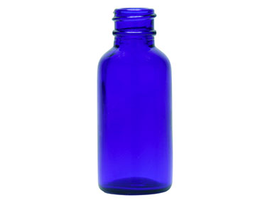 1 oz., 20/400 Finish, Cobalt Blue, Bottles, Glass, Boston Round