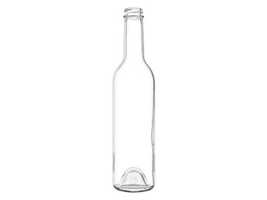 12 oz., 28/400 Finish, Flint, Bottles, Glass, Round, Liquor/Wine Style