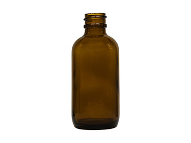 2 oz., 20/400 Finish, Amber, Bottles, Glass, Boston Round