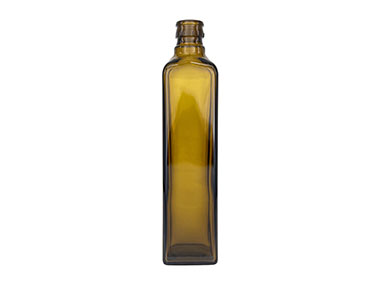 500 mL, 30mm ROPP Finish, Antique Green, Bottles, Glass, Olive Oil Style Square (Marasca)