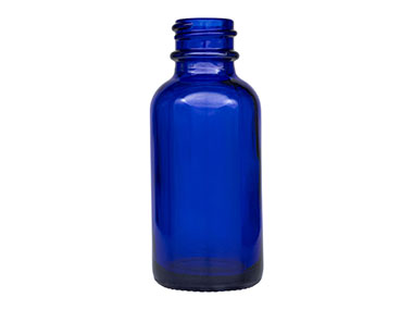 1 oz., 20/400 Finish, Cobalt Blue, Bottles, Glass, Boston Round