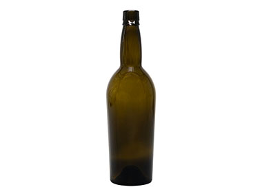 750 mL, Cork Finish, Antique Green, Bottles, Glass, Wine Style Round, Tapered