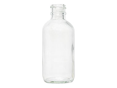 2 oz., 20/400 Finish, Flint, Bottles, Glass, Boston Round