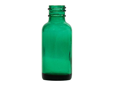 1 oz., 20/400 Finish, Green, Bottles, Glass, Boston Round