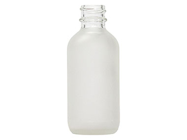 2 oz., 20/400 Finish, Frosted, Bottles, Glass, Boston Round