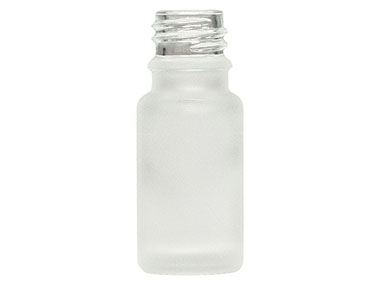 10 mL, 18mm TE Finish, Frosted, Bottles, Glass, Boston Round