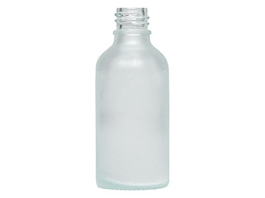 50 mL, 18mm TE Finish, Frosted, Bottles, Glass, Boston Round