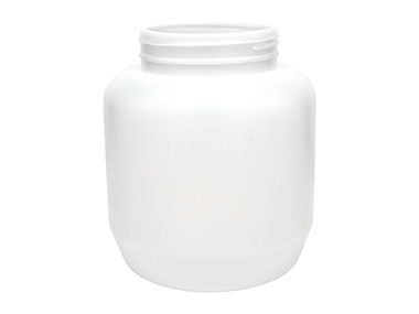 64 oz., 100/400 Finish, Natural, Jars, HDPE, Single Wall Round, Label Panel