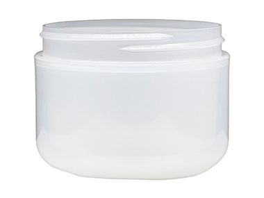 8 oz., 89/400 Finish, Natural, Jars, PP, Double Wall Round, Round Base