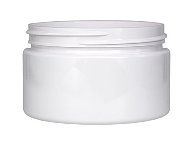 4 oz., 70/400 Finish, White, Jars, PET, Single Wall Round
