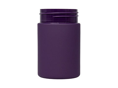 4 oz., 50mm Finish, Purple, Jars, HDPE, Single Wall Round, Soft Touch