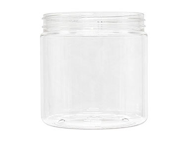 44 oz., 120/400 Finish, Clear, Jars, PET, Single Wall Round
