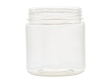 8 oz., 70/400 Finish, Clear, Jars, Straight Sided, Single Wall Round
