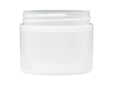 2 oz., 58/400 Finish, Natural, Jars, PP, Double Wall Round, Square Base